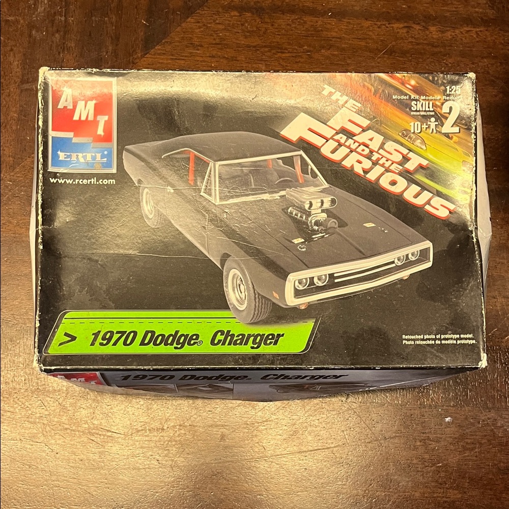MT 1970 Dodge Charger Model Kit - Black